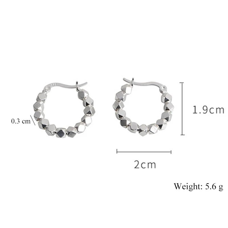 925 Silver Movable Bead Earrings Thai Silver Engagement Vintage Jewelry