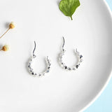 925 Silver Movable Bead Earrings Thai Silver Engagement Vintage Jewelry