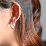 925 Silver Movable Bead Earrings Thai Silver Engagement Vintage Jewelry