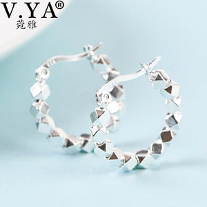 925 Silver Movable Bead Earrings Thai Silver Engagement Vintage Jewelry