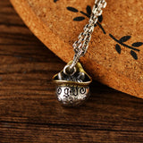 925 Silver Halloween Necklace Vintage Cat Pendant Couple Jewelry
