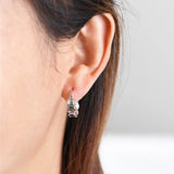 925 Silver Hoop Earrings Fish Scale Shaped Ear Ring Party Jewelry
