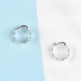 925 Silver Hoop Earrings Fish Scale Shaped Ear Ring Party Jewelry