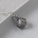 925 Silver Hollow Gawu Box Pendant Women's Thai Anemone Sachet Jewelry