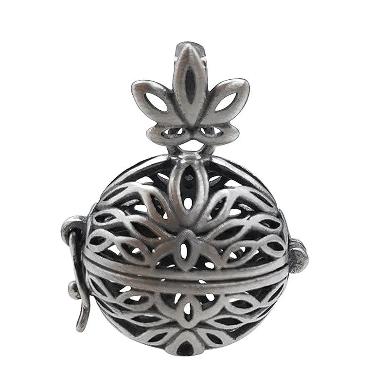 925 Silver Hollow Gawu Box Pendant Women's Thai Anemone Sachet Jewelry
