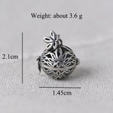 925 Silver Hollow Gawu Box Pendant Women's Thai Anemone Sachet Jewelry