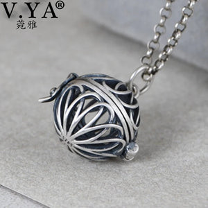 925 Sterling Silver Sachet Pendant Ruyi Necklace Women's Jewelry