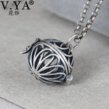 925 Sterling Silver Sachet Pendant Ruyi Necklace Women's Jewelry