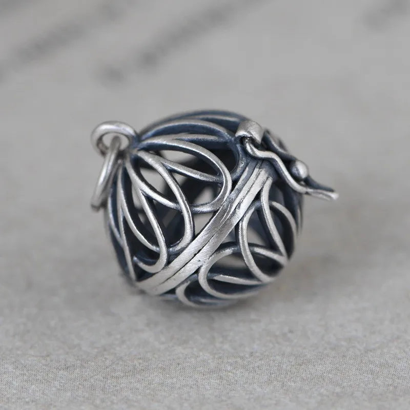 925 Sterling Silver Sachet Pendant Ruyi Necklace Women's Jewelry