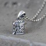 925 Silver Vintage Thai Silver Necklace Pendant Female Gawu Box Pendant