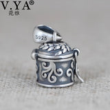 925 Silver Vintage Thai Silver Necklace Pendant Female Gawu Box Pendant