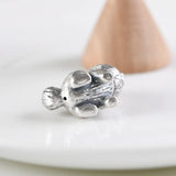 Vintage 990 Silver Puppy Dog Pendant Hollow 3D Charm Jewelry