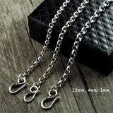 925 Silver Long Chain Necklace Thai Silver Link Chain