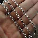 925 Silver Long Chain Necklace Thai Silver Link Chain