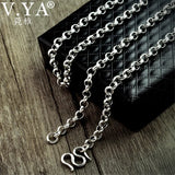 925 Silver Long Chain Necklace Thai Silver Link Chain