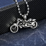 Engraved Punk Boys Motorcycle Necklace Ashes Memorial Pendant Women
