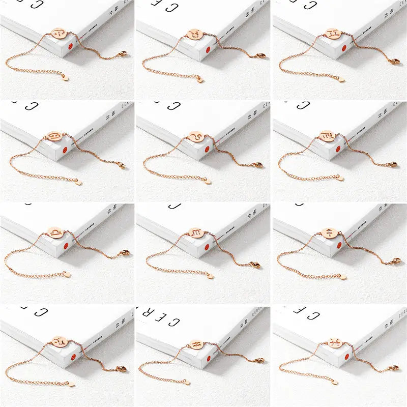 Zodiac Constellations Bracelets for Women - Horoscope Charm Jewelry