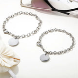 Personalized Couple Name Bracelets Engraved Stainless Steel