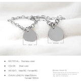 Personalized Couple Name Bracelets Engraved Stainless Steel