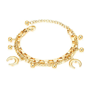 Stainless Steel Moon Bracelet Jewelry Accessories Couple Gift