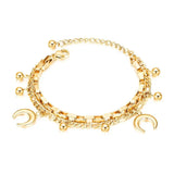 Stainless Steel Moon Bracelet Jewelry Accessories Couple Gift