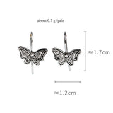 Vintage Butterfly Earrings Thai Silver Stylish Jewelry Gift