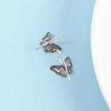 Vintage Butterfly Earrings Thai Silver Stylish Jewelry Gift