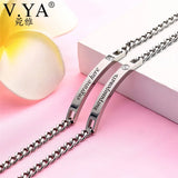 Personalized Name Stainless Steel Bracelet with Zircon Stone