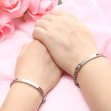 Personalized Name Stainless Steel Bracelet with Zircon Stone