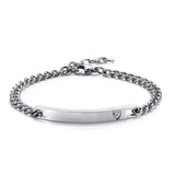 Personalized Name Stainless Steel Bracelet with Zircon Stone