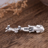 Vintage Pure Silver Cat Kitten Necklace Pendant