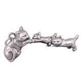 Vintage Pure Silver Cat Kitten Necklace Pendant