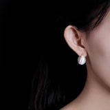 925 Silver Earring Hoop Fine Vintage Women Jewelry