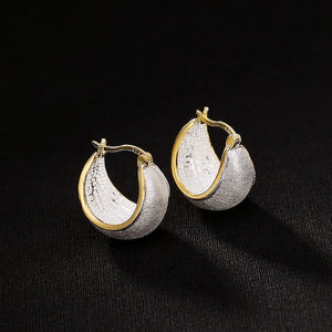 925 Silver Earring Hoop Fine Vintage Women Jewelry