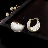 925 Silver Earring Hoop Fine Vintage Women Jewelry