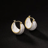 925 Silver Earring Hoop Fine Vintage Women Jewelry