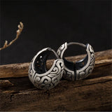 925 Silver Clouds Stud Earrings Vintage Moon Shape Jewelry