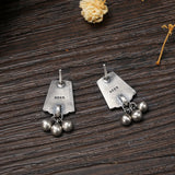 Sterling Silver Phoenix Stud Earrings Unique Design for Women