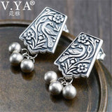 Sterling Silver Phoenix Stud Earrings Unique Design for Women