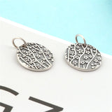 925 Sterling Silver Plum Blossom Retro Round Necklace Pendant Women