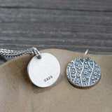 925 Sterling Silver Plum Blossom Retro Round Necklace Pendant Women
