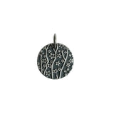 925 Sterling Silver Plum Blossom Retro Round Necklace Pendant Women