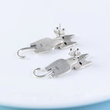 Cat Stud Earrings Sweet & Fresh Texture S925 Silver Jewelry