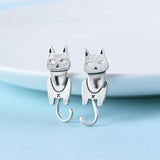 Cat Stud Earrings Sweet & Fresh Texture S925 Silver Jewelry