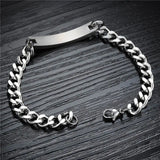 V.Ya Engrave Bracelets Stainless Steel Chain Couple Bracelet