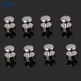 8PCS Tuxedo Collar Stud Sleeve Button Natural Mother Pearl Shirt Studs