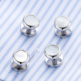 8PCS Tuxedo Collar Stud Sleeve Button Natural Mother Pearl Shirt Studs