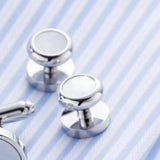 8PCS Tuxedo Collar Stud Sleeve Button Natural Mother Pearl Shirt Studs