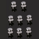 8PCS Tuxedo Collar Stud Sleeve Button Natural Mother Pearl Shirt Studs