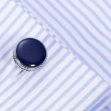 Enamel Gemelos Brass Cufflinks Classic Men Suit Shirt Cuff links